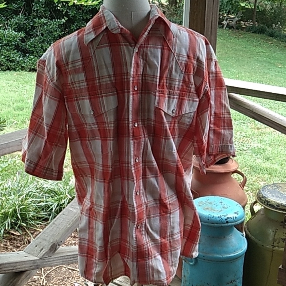Wrangler large western button down casual large men's shirt
